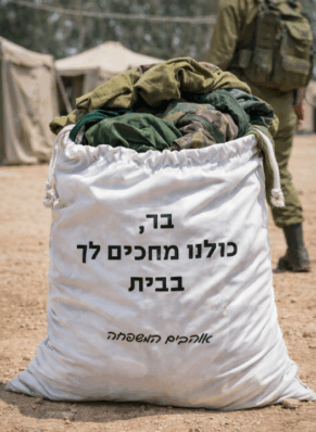 שק כביסה ענק בכיתוב לבחירה