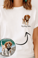 🐶👕 חולצה עם איור הכלב וכיתוב אישי